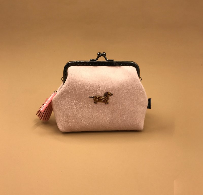 小腊肠狗 口金包 零钱包 缝珠零钱包 - 零钱包 - 聚酯纤维 粉红色