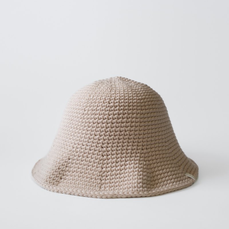 Vader 纯手工编织渔夫帽 米白色 - 帽子 - 棉．麻 白色