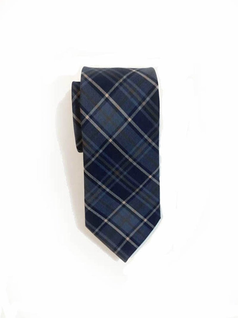 英伦菱格 Premium系列领带 Neckties - 领带/领带夹 - 羊毛 蓝色