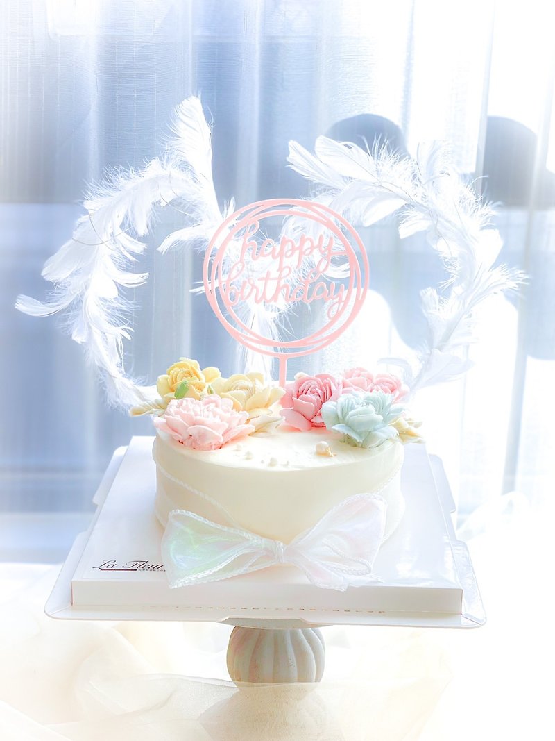 【最梦幻闺蜜蛋糕】限定自取!!!-粉色公主-韩国最夯裱花轻奶酪 - 蛋糕/甜点 - 新鲜食材 