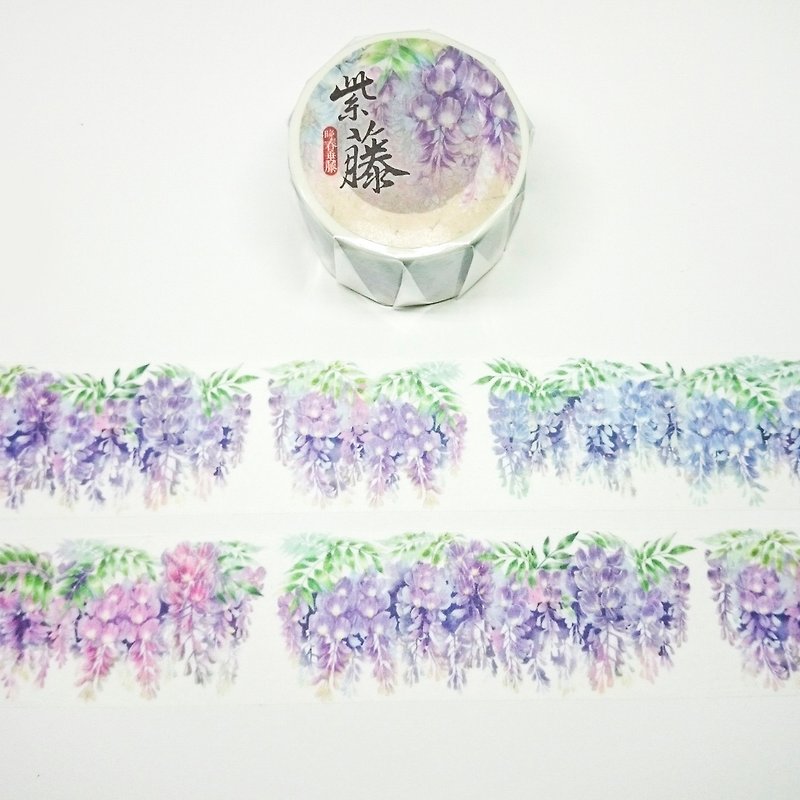 【晚春】紫藤花纸胶带 - 纸胶带 - 纸 紫色