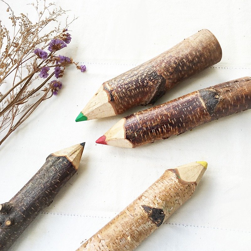英国桦树树枝彩绘笔 | Fallen Fruits - 铅笔/自动铅笔 - 木头 咖啡色
