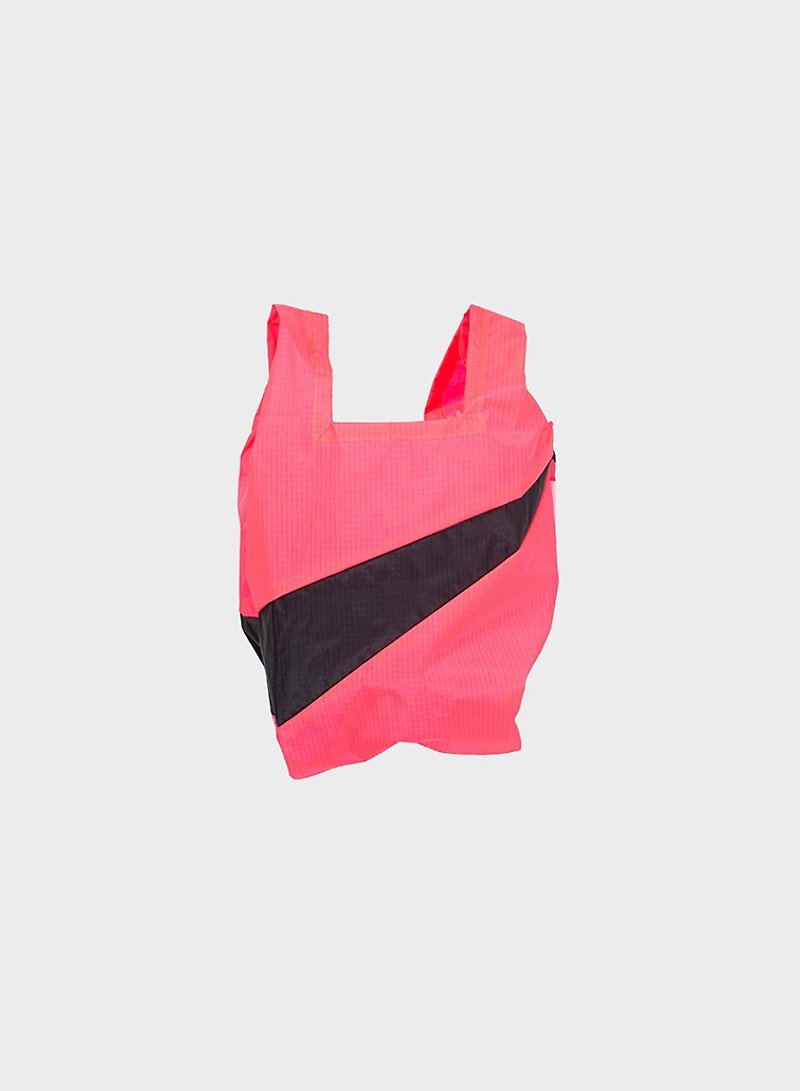 Shopping Bag, Fluo Pink & Black, S 防泼水轻量提袋 桃红/黑 - 手提包/手提袋 - 尼龙 红色