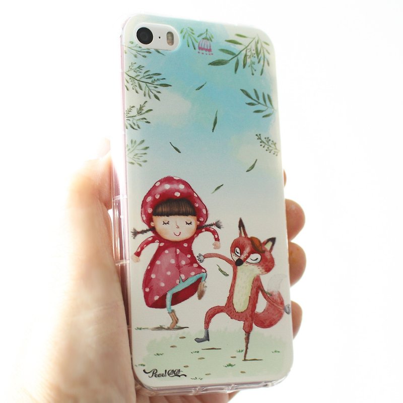 独脚狐狸防摔手机壳 LG Sony iPhone Samsung HTC 免费加字 - 手机壳/手机套 - 塑料 透明