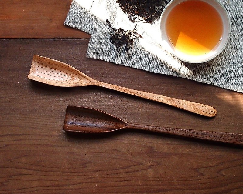 清制。手作木质长柄茶箦－胡桃木 / 红橡木 - 茶具/茶杯 - 木头 咖啡色