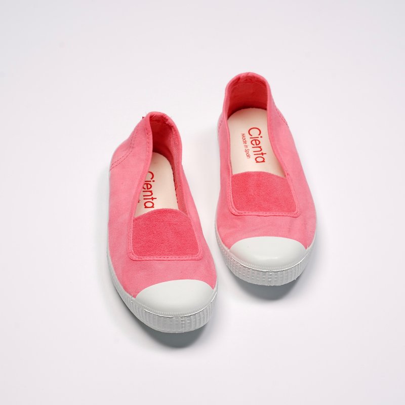 西班牙国民帆布鞋 CIENTA 大人尺寸 珊瑚红色 香香鞋 75997 06 - 女款休闲鞋 - 棉．麻 粉红色