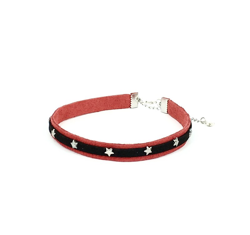 红黑星星颈链 - 项链 - 其他材质 红色