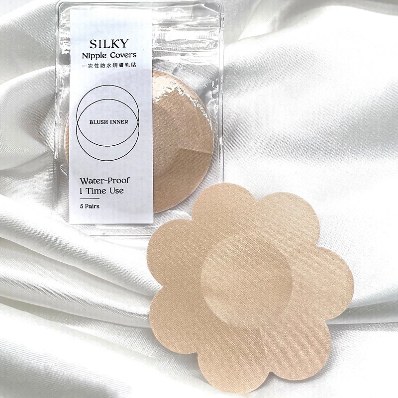 SILKY NIPPLE COVER 即弃式丝滑防水乳贴【圆形 / 花形 - 5对】 - 女士内衣裤 - 硅胶 透明