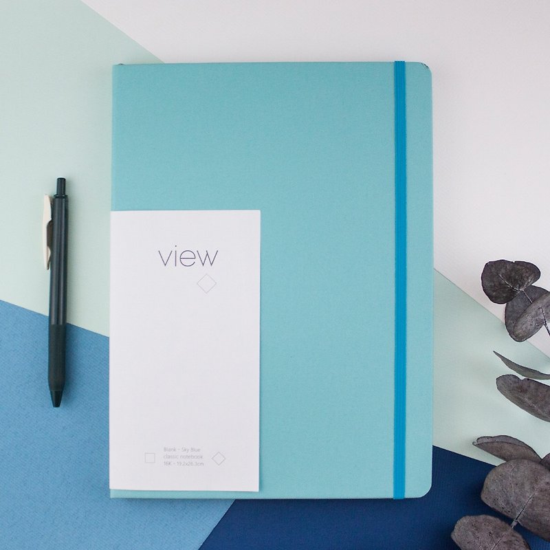 眼色 VIEW 经典笔记本 - 钢笔可用 - 16K 天蓝 - 笔记本/手帐 - 纸 蓝色