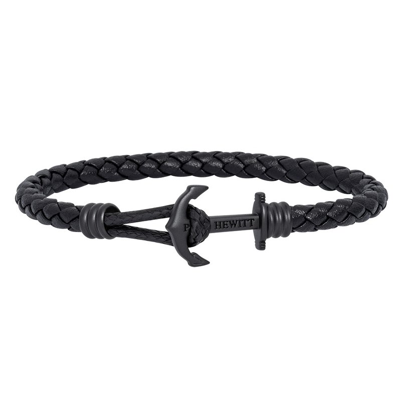 Paul Hewitt Anchor Bracelet PHREP LITE Black PH-PHL-L-B-B - 手链/手环 - 真皮 黑色