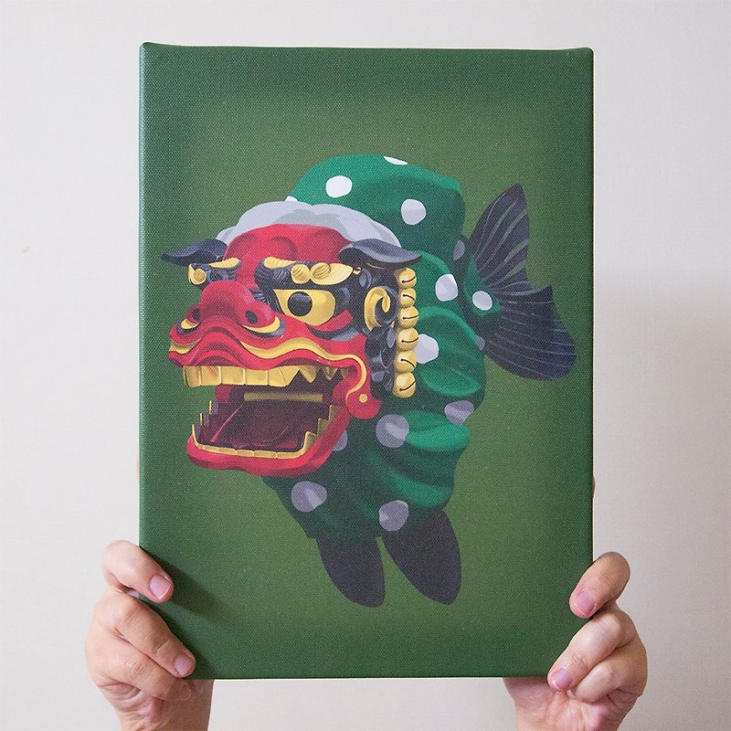 日本狮头金鱼japanese lion dance fish/数位微喷/限量/艺术版画 - 海报/装饰画/版画 - 其他材质 绿色