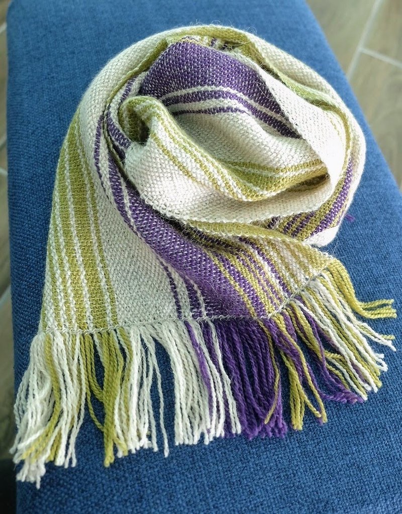 Handwoven by Carina | 70% Alpaca 30% Silk Scarf - 围巾/披肩 - 其他材质 多色
