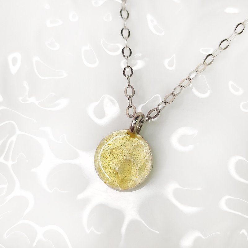 金色水波纹 纯银 珐琅 项链 海洋泡泡 可订制 情人节礼物