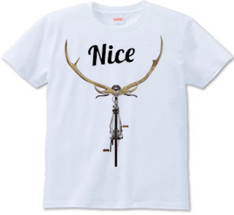 NICE DEER（Tシャツ　white・ash） - 女装 T 恤 - 棉．麻 灰色