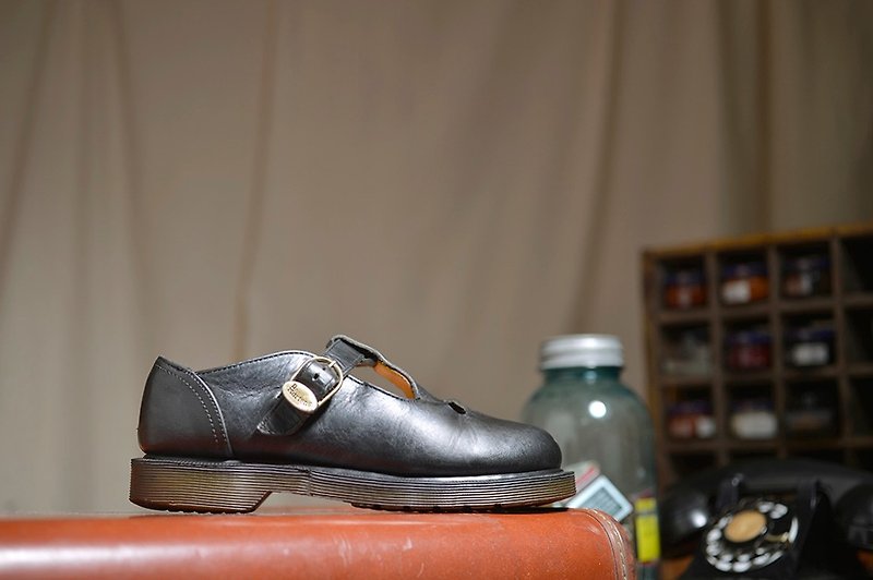 Vintage 英国Dr. Martens 黑色娃娃鞋 - 芭蕾鞋/娃娃鞋 - 真皮 咖啡色