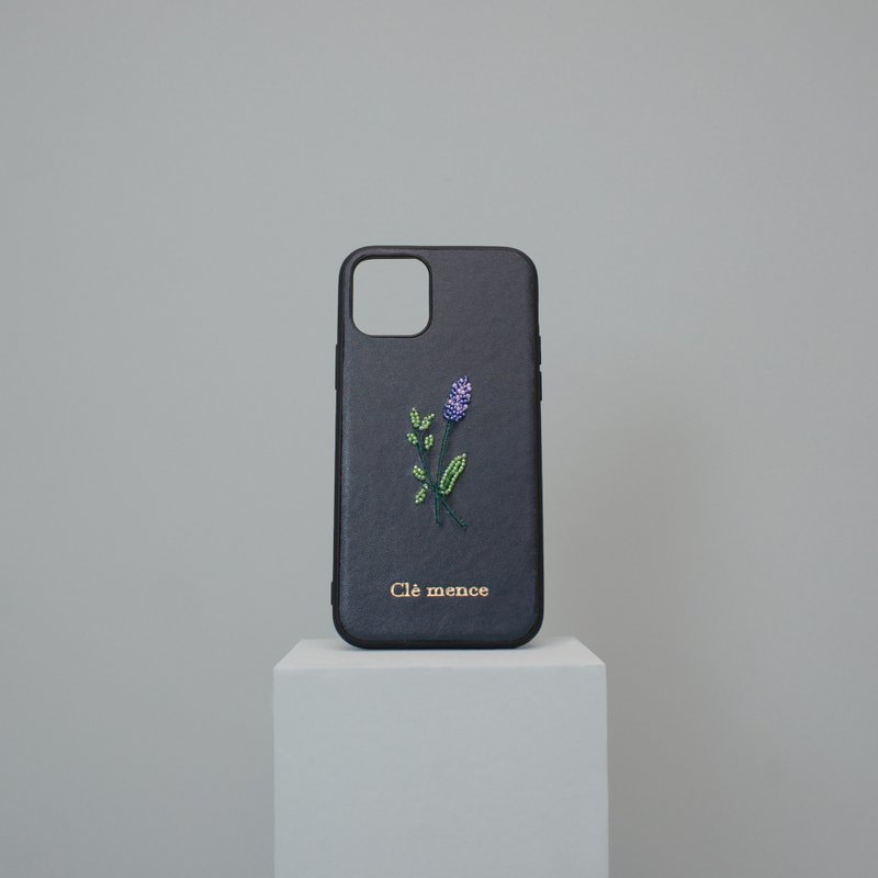 薰衣草缝珠手机壳 iphone型号皆可订制 - 手机壳/手机套 - 塑料 蓝色