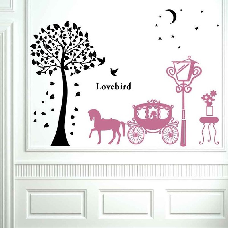 《Smart Design》创意无痕壁贴◆浪漫马车(8色可选) - 墙贴/壁贴 - 纸 粉红色