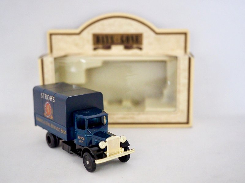 英国制深蓝色酒品广告后背厢型卡车款小车 含原装盒 - 摆饰 - 其他金属 