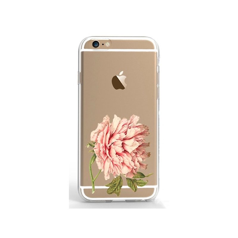 Clear Samsung Galaxy case clear iPhone case pink rose 1202 - 手机壳/手机套 - 塑料 