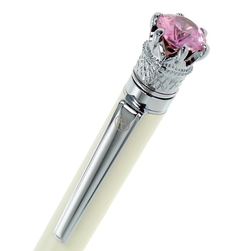 ARTEX 皇家礼赞 粉红锆石 象牙白 原子笔 - 圆珠笔/中性笔 - 水晶 白色