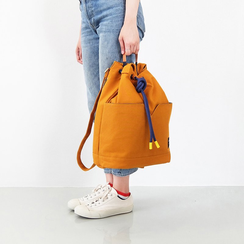 Dumpling backpack (2 colors) - 后背包/双肩包 - 棉．麻 多色