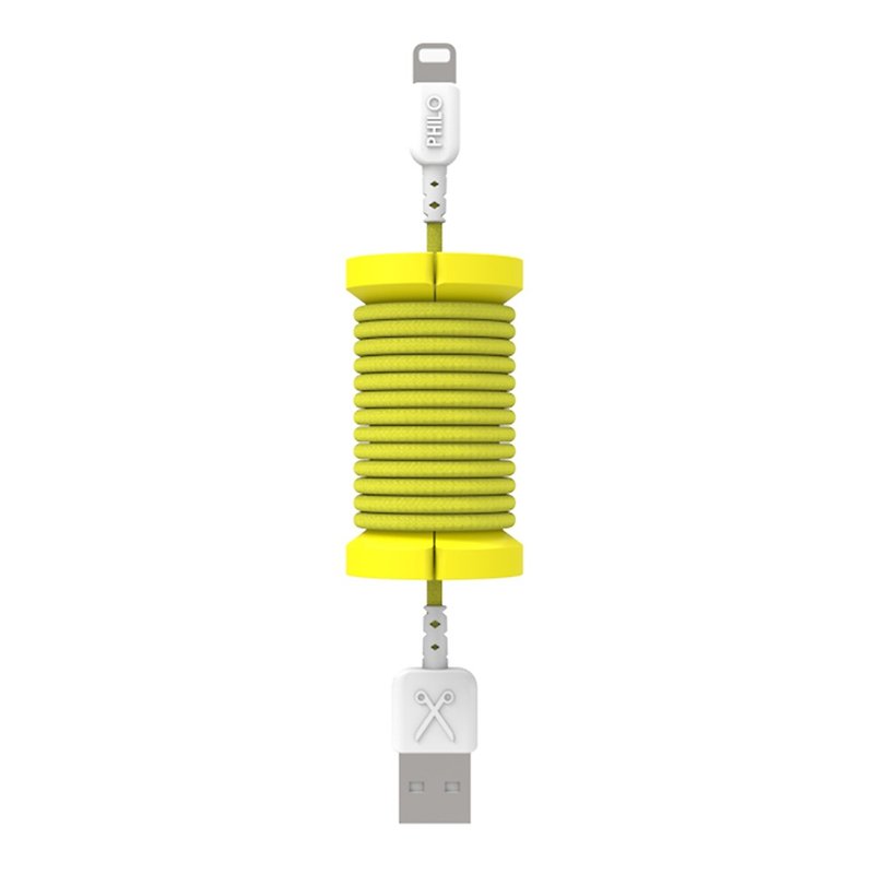 意大利PHILO Lightning - USB 缤纷编织传输线 100cm 黄8055002390361 - 充电宝/传输线 - 塑料 黄色