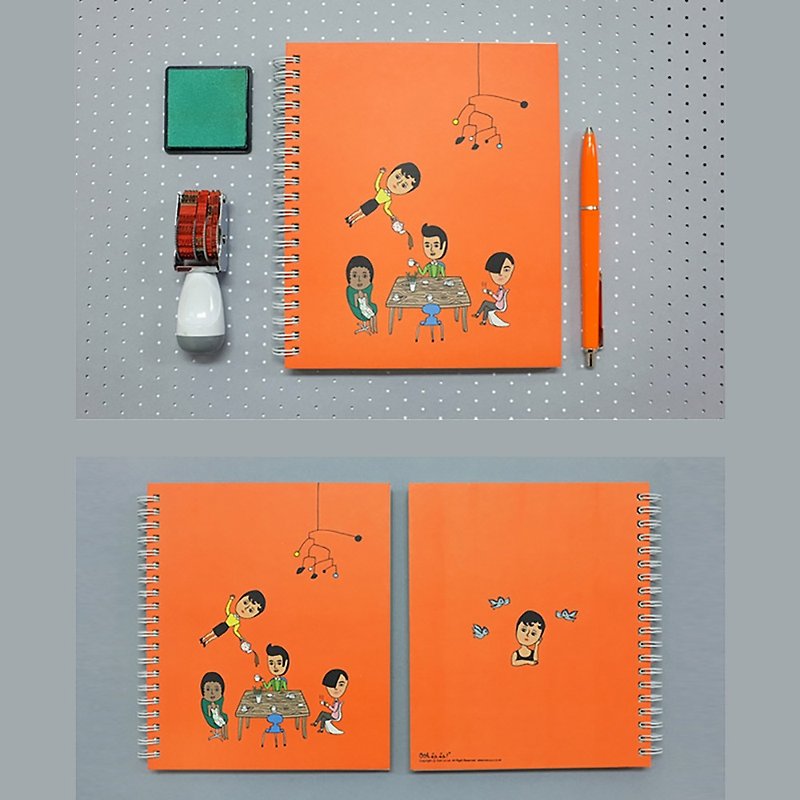 午茶方形笔记本(空白) - 笔记本/手帐 - 纸 橘色
