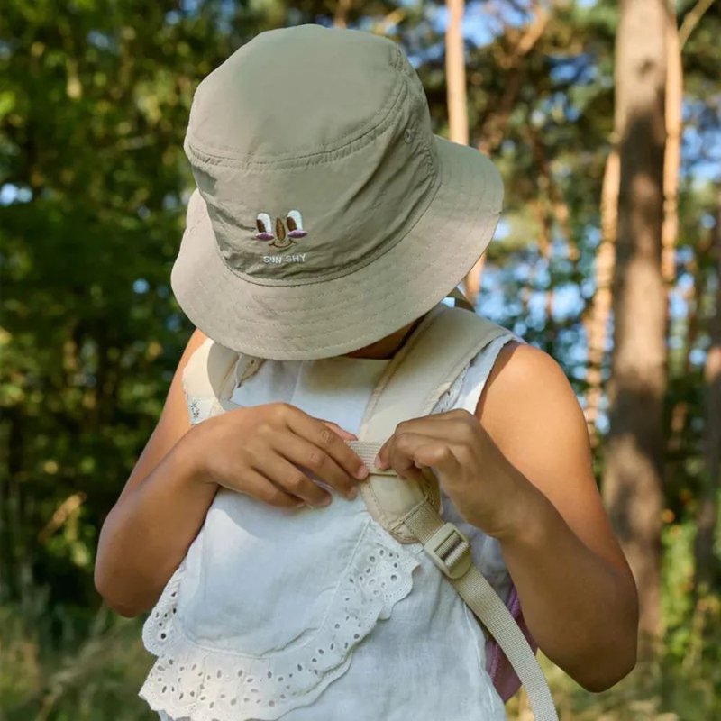 The Paper Bunny | Mini Bucket Hats 孩童渔夫帽 - 汤玛斯乌龟棕 - 帽子 - 防水材质 