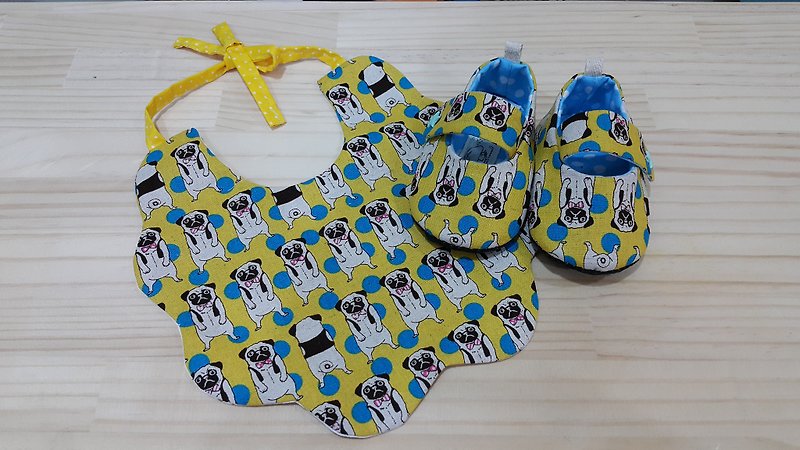 巴哥 宝宝弥月礼盒两件组(12cm)【SET160207】 - 童装鞋 - 棉．麻 黄色