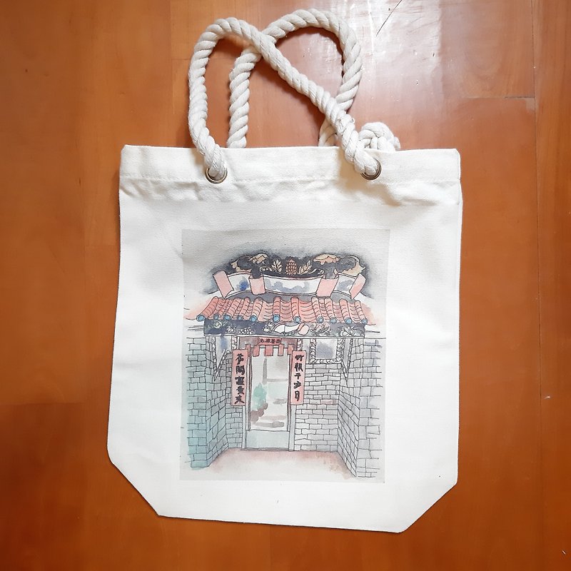 香港圍村 麻花手挽袋 帆布袋 - 手提包/手提袋 - 其他材质 