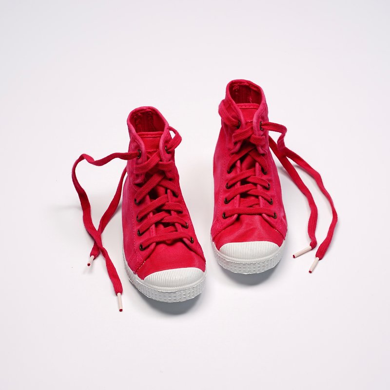 西班牙帆布鞋 CIENTA 61777 66 桃红色 洗旧布料 童鞋 高筒 - 童装鞋 - 棉．麻 红色