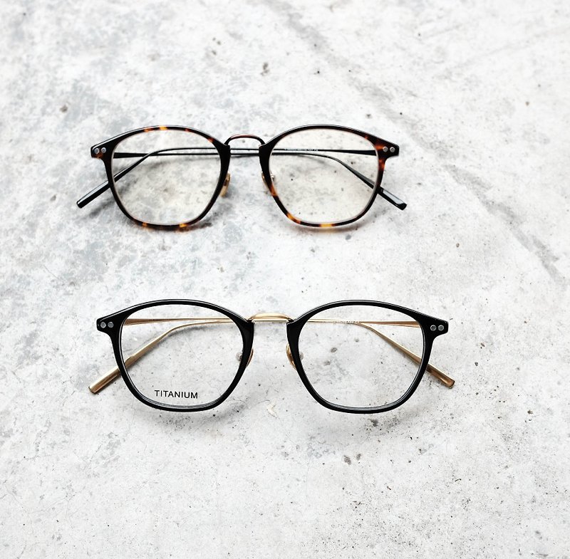 【目目商行】超热卖款 轻量板材/钛金属镜脚 小方款黑色 - 眼镜/眼镜框 - 其他材质 黑色