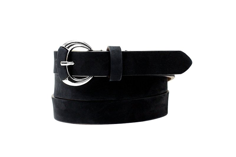 Black belt, black womens belt, black leather belt, black suede belt, waist belt - 腰带/皮带 - 真皮 黑色