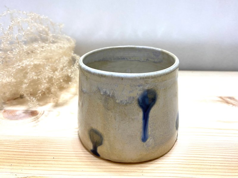 陶 咖啡杯/马克杯 蓝色 - 圆点-陶杯/陶器