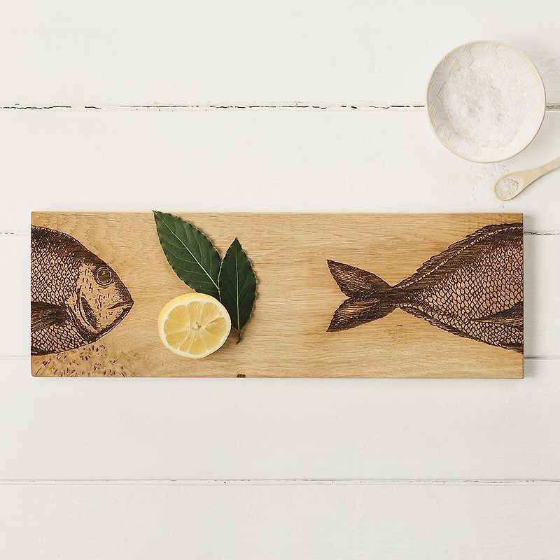 英国Scottish Oak精品餐厨橡木一体成形45厘米实木砧板(大鱼款) - 厨房用具 - 木头 咖啡色