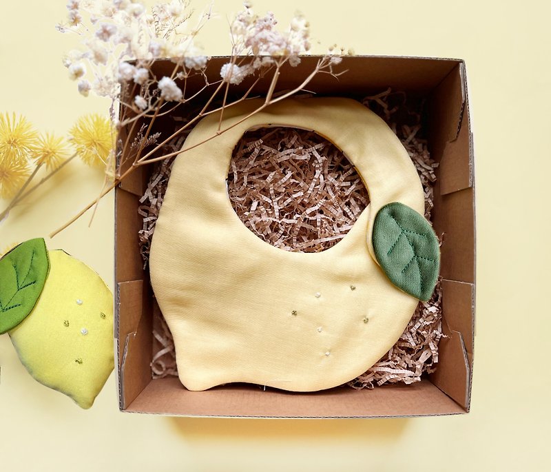 柠檬 宝宝弥月组 周岁礼 定制化 - 满月礼盒 - 棉．麻 黄色