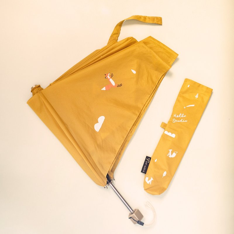小狐狸极轻五片折伞 - 雨伞/雨衣 - 聚酯纤维 黄色