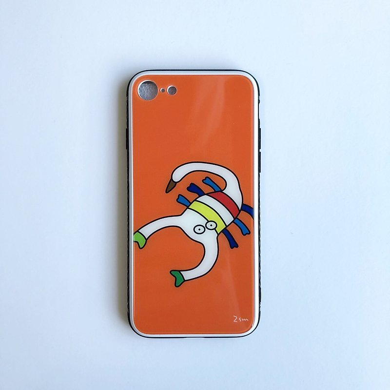 サソリのiPhoneケース - 手机壳/手机套 - 玻璃 橘色