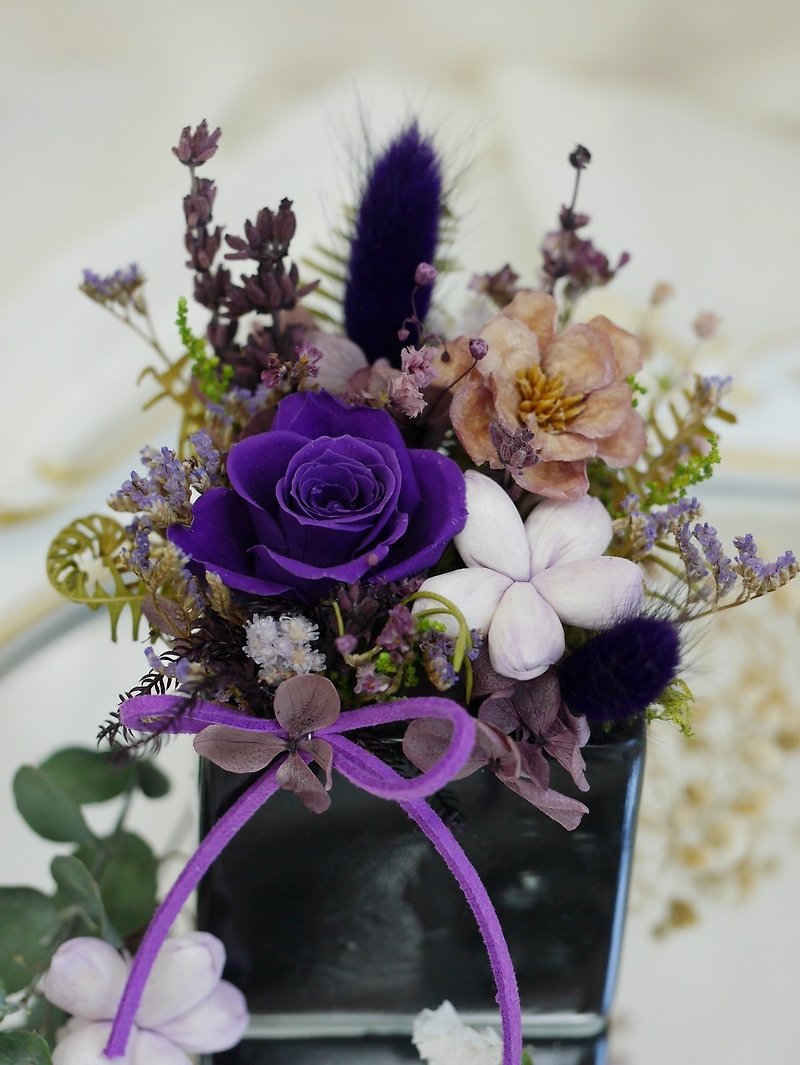 【法式庭园】紫雾仙情 - 干燥花/捧花 - 植物．花 紫色