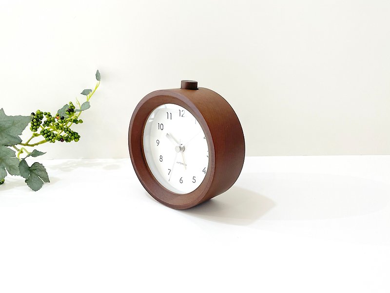 KATOMOKU alarm clock 6 山毛榉 棕色 (km-89B) 闹钟 日本制造 - 时钟/闹钟 - 木头 咖啡色