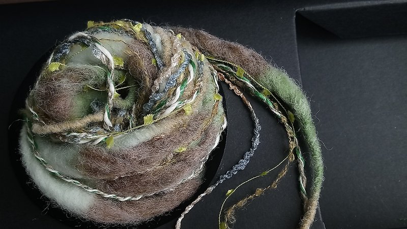 日本混合纱线 - 编织/刺绣/羊毛毡/裁缝 - 聚酯纤维 绿色