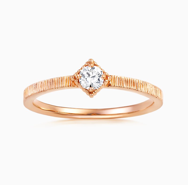 K金戒指 复刻菱角戒台 古典痕线戒身 沉稳奢华的质感品味 - 戒指 - 贵金属 多色