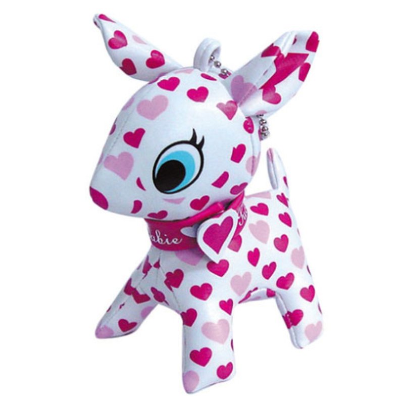 Puchi Babie Key Chain Heart WH/PK Deer Cute Doll Gift Present Japan - 玩偶/公仔 - 其他材质 粉红色