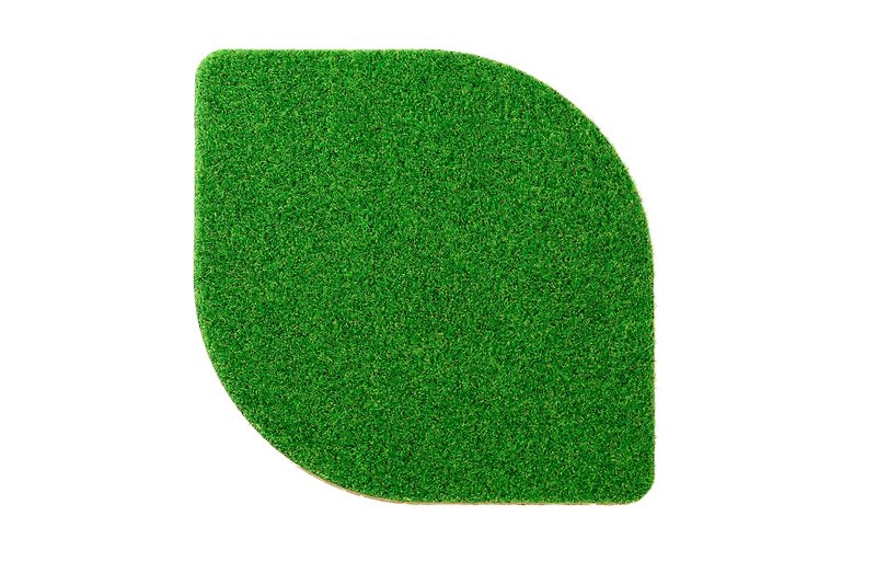 Shibaful Cork Coaster - Leaf - 杯垫 - 其他材质 绿色