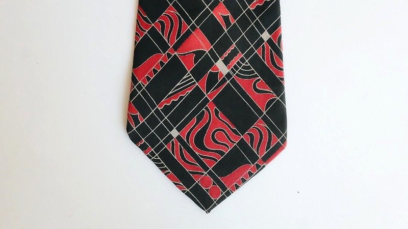 意大利复古真丝领呔 - 领带/领带夹 - 丝．绢 红色