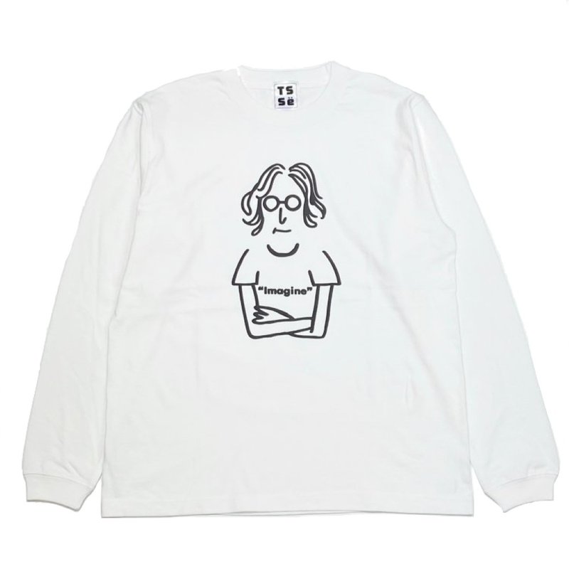 TSSe SINGER L/S TEE - 男装上衣/T 恤 - 棉．麻 白色