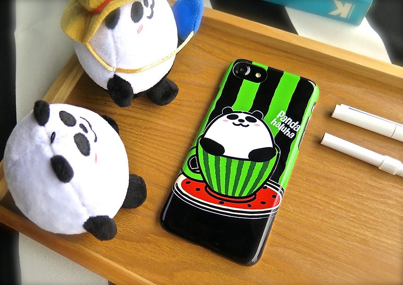 iPhone 8/SE2 熊猫西瓜茶杯 Pandahaluha 超薄贴身 手机壳 手机套 - 手机壳/手机套 - 塑料 绿色