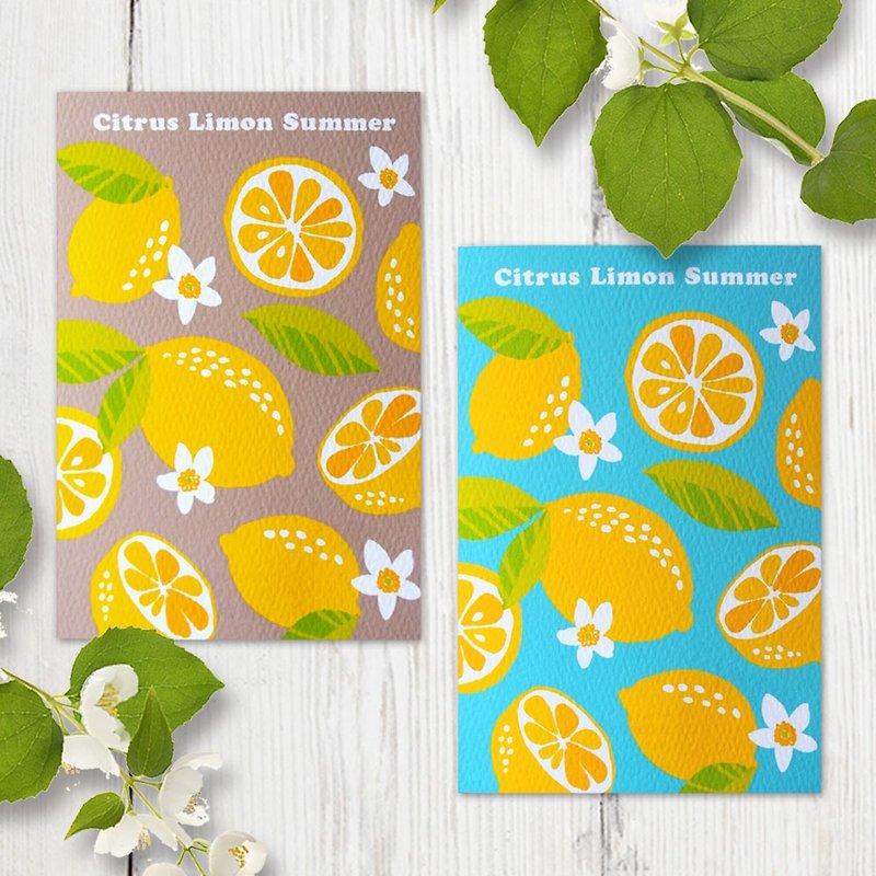 シトラスレモンのポストカード - 卡片/明信片 - 纸 黄色