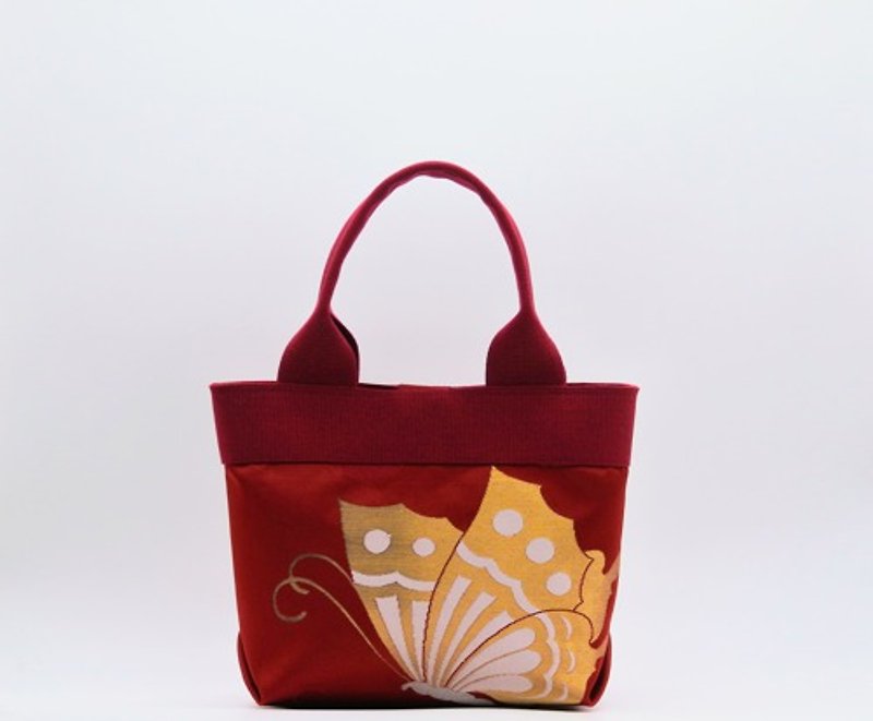 Mini tote bag made from obi