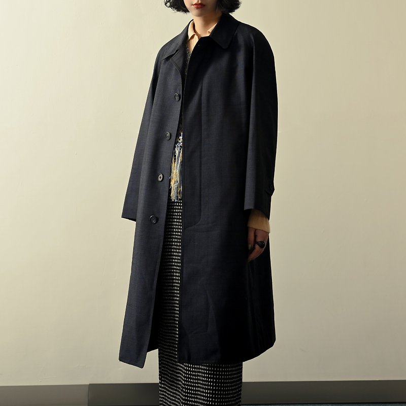 【NaSuBi Vintage】经典轮廓日本制薄毛古着风衣 - 女装休闲/机能外套 - 羊毛 